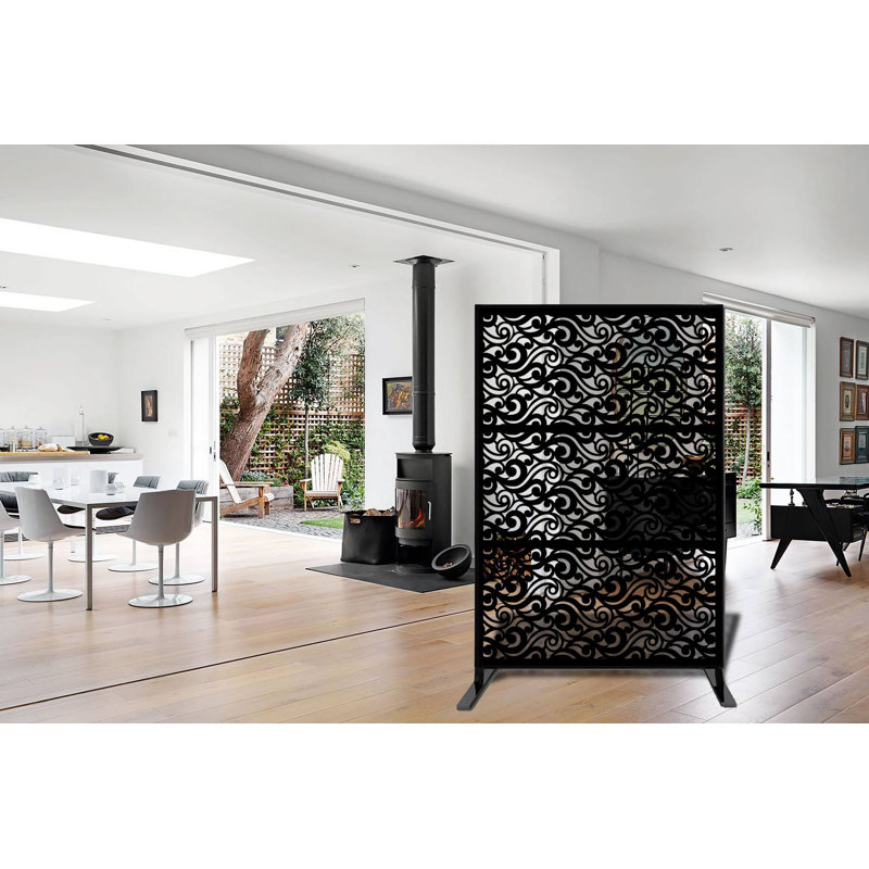 e-Joy Laser Cut Metal Privacy Screen Fence, Decorative e-Joy Laser Cut Metal Privacy Screen Fence, Decorative